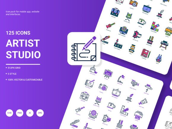 Artis Studio Icon Pack: A Versatile Tool for Modern Design