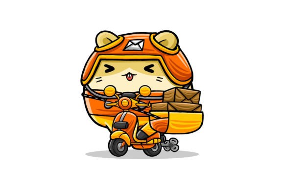 Exploring the Versatility of Cute Hamster Courier Cartoon Vector