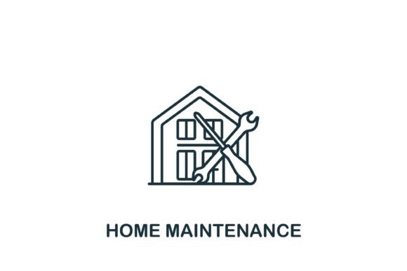 Home Maintenance Icon for Easy Design