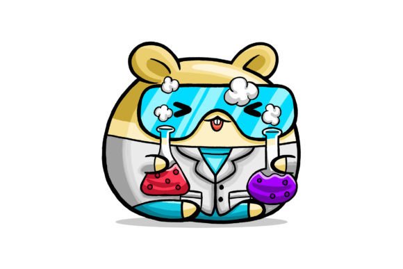 Unlock Creativity with the Cute Hamster Chemist Cartoon Vector