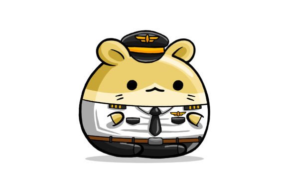 Unlock Your Creativity with the Cute Hamster Pilot Cartoon Vector